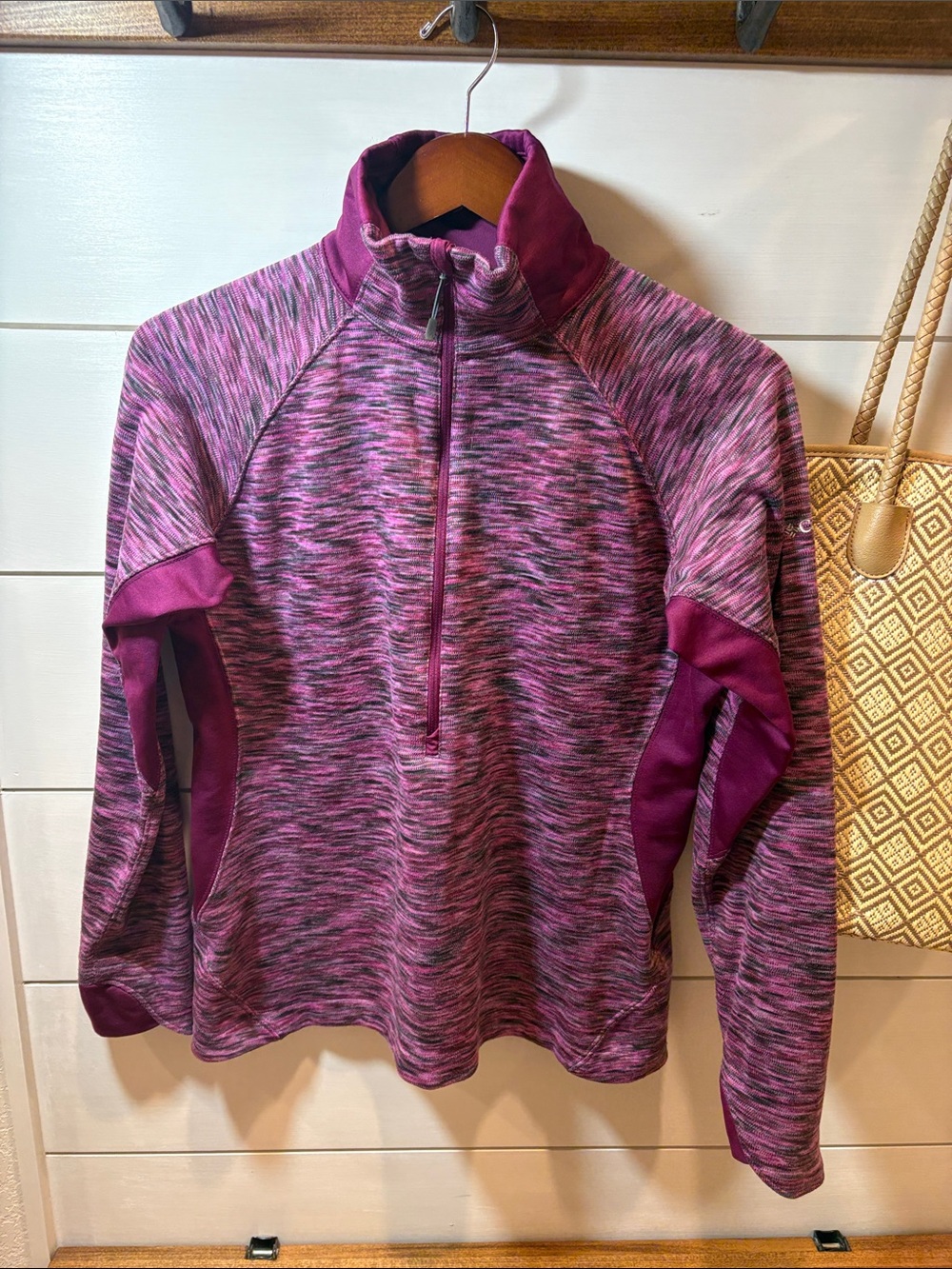 NWOT Columbia Women's Purple Space-Dye Half-Zip Pullover